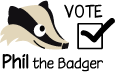 Vote Phil The Badger men's t-shirt